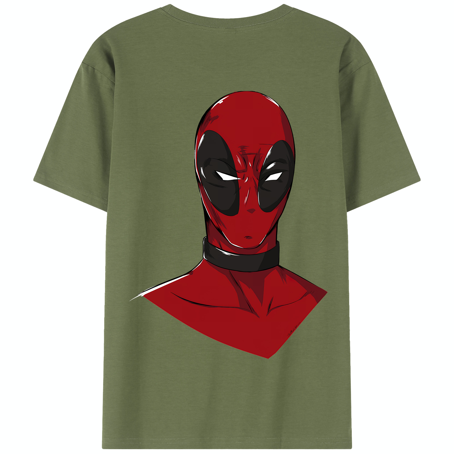 （画像用） Deadpool デッドプール 綿100％半袖Tシャツ（背面プリント）